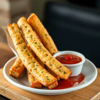 Roasted Garlic & Herb Breadsticks